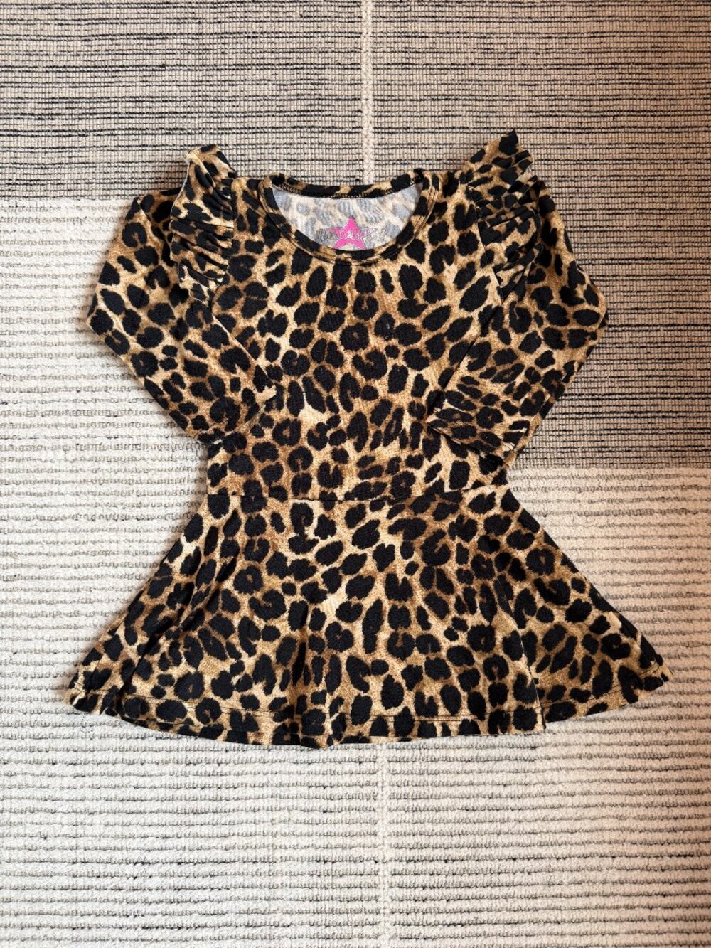 Hannah Sky 2T Leopard Ruffle Dress